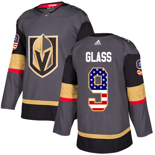 Adidas Golden Knights #9 Cody Glass Grey Home Authentic USA Flag Stitched Youth NHL Jersey